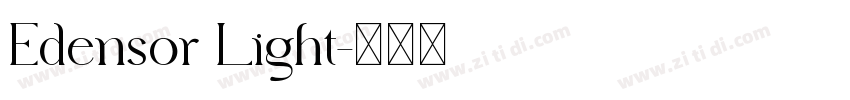 Edensor Light字体转换